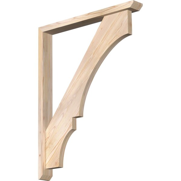 Ekena Millwork Balboa Slat Smooth Bracket w/ Offset Brace, Douglas Fir, 3 1/2"W x 30"D x 38"H BKT0402X30X38BOA06SDF - main
